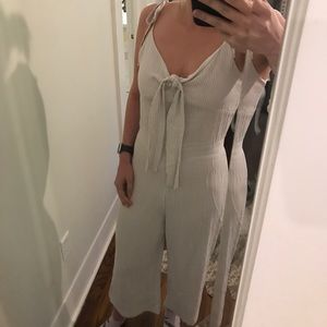 Striped culotte jumpsuit